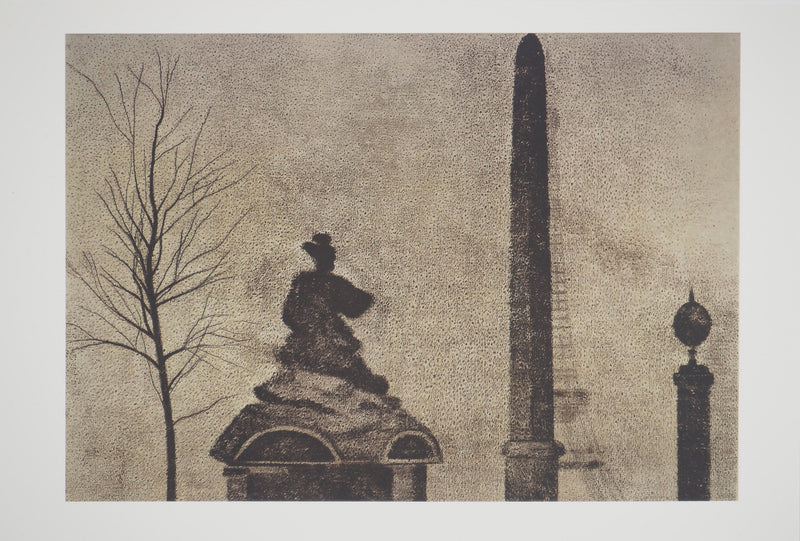 Ronald KITAJ : Paris : Place de la Concorde et Obélisque, Héliogravure originale (vue générale) - Crédit photo : Galerie Art.Paris