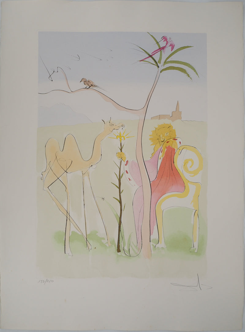 Salvador DALI : La cour du lion, Gravure originale (vue générale) - Crédit photo : Galerie Art.Paris