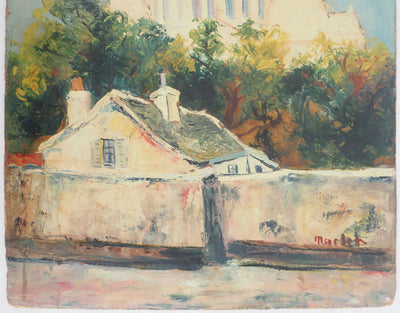 AF Elisée MACLET, Montmartre, Sacré Coeur, Öl auf Holz, signiert