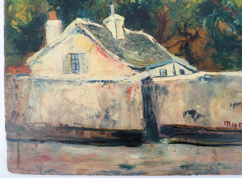 AF Elisée MACLET, Montmartre, Sacré Coeur, Öl auf Holz, signiert