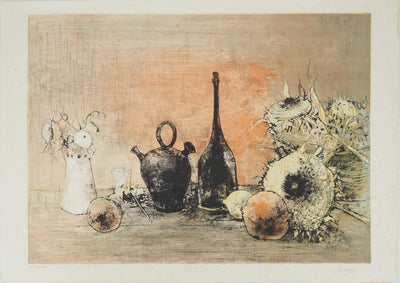 Jean JANSEM : Nature morte, Lithographie originale (vue générale) - Crédit photo : Galerie Art.Paris