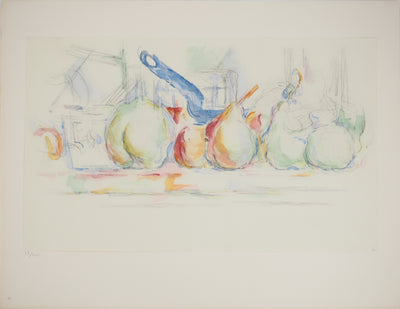 Paul CEZANNE : Nature morte aux pommes et aux poires, Lithographie originale (photo de détail 2) - Crédit photo : Galerie Art.Paris