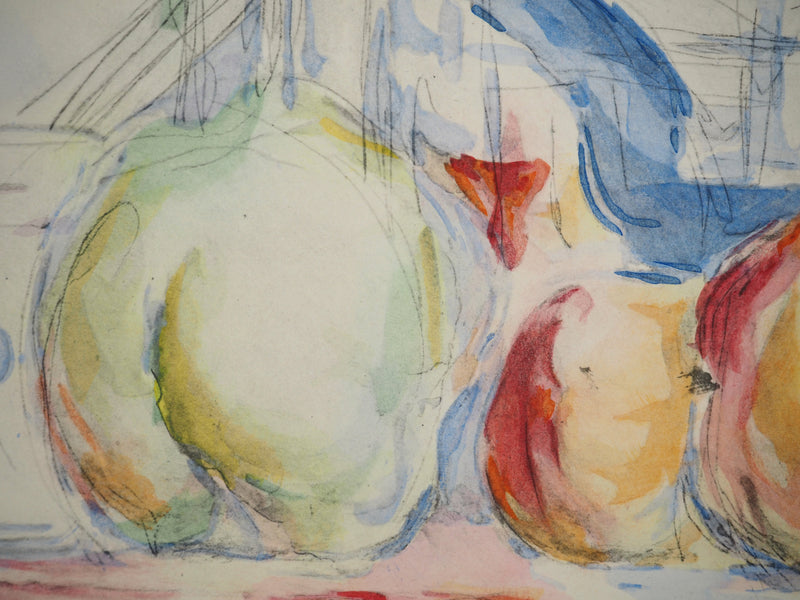 Paul CEZANNE : Nature morte aux pommes et aux poires, Lithographie originale (photo de détail 4) - Crédit photo : Galerie Art.Paris