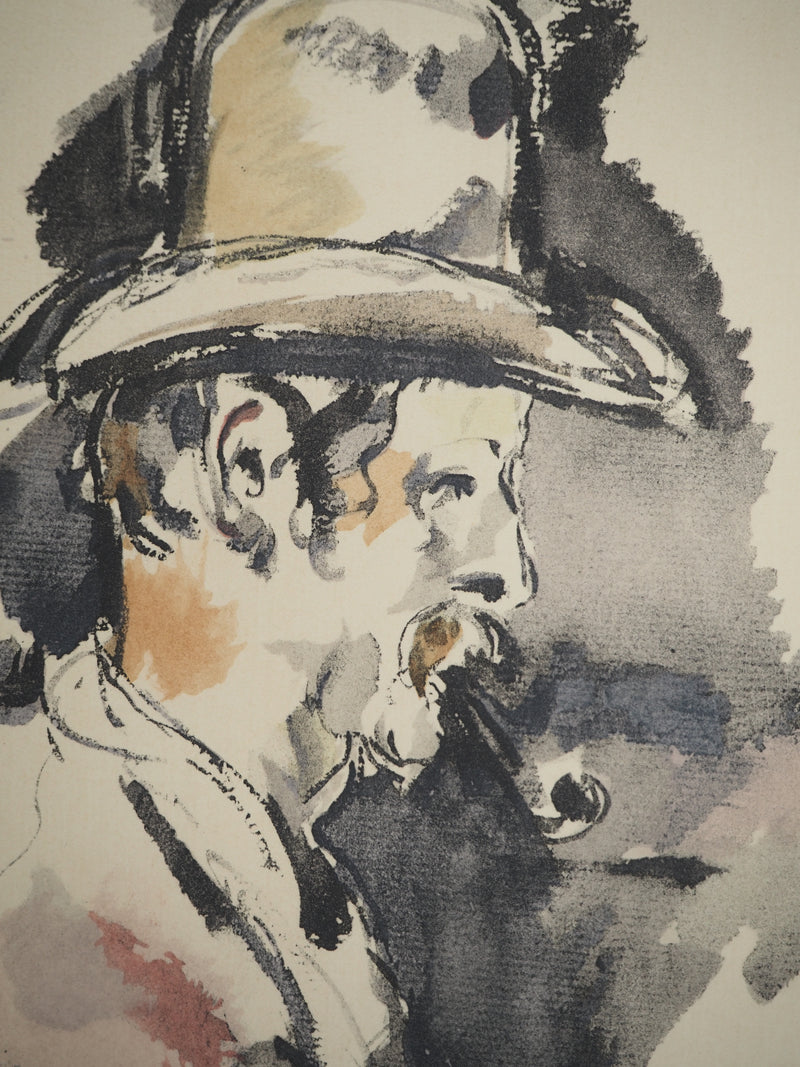 Paul CEZANNE : Etude pour un joueur de carte, Lithographie originale (photo de détail 3) - Crédit photo : Galerie Art.Paris
