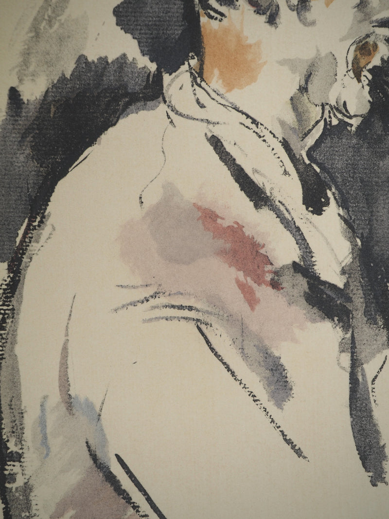 Paul CEZANNE : Etude pour un joueur de carte, Lithographie originale (photo de détail 4) - Crédit photo : Galerie Art.Paris