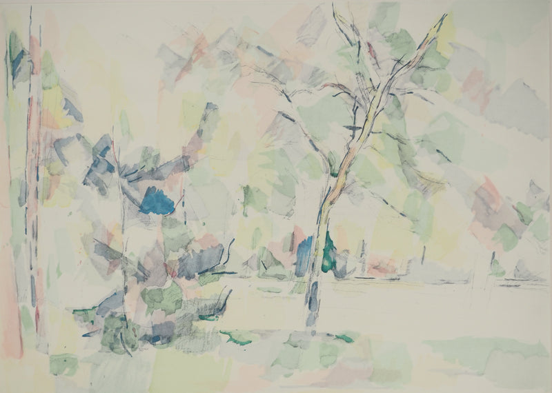 Paul CEZANNE : Sous-bois, Lithographie originale (photo de détail 2) - Crédit photo : Galerie Art.Paris