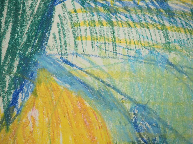 Jeanne MODIGLIANI : Effets de soleil sur un paysage vallonné, Dessin original (photo de détail 2) - Crédit photo : Galerie Art.Paris