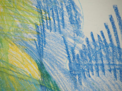 Jeanne MODIGLIANI : Effets de soleil sur un paysage vallonné, Dessin original (photo de détail 3) - Crédit photo : Galerie Art.Paris