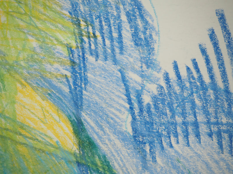 Jeanne MODIGLIANI : Effets de soleil sur un paysage vallonné, Dessin original (photo de détail 3) - Crédit photo : Galerie Art.Paris