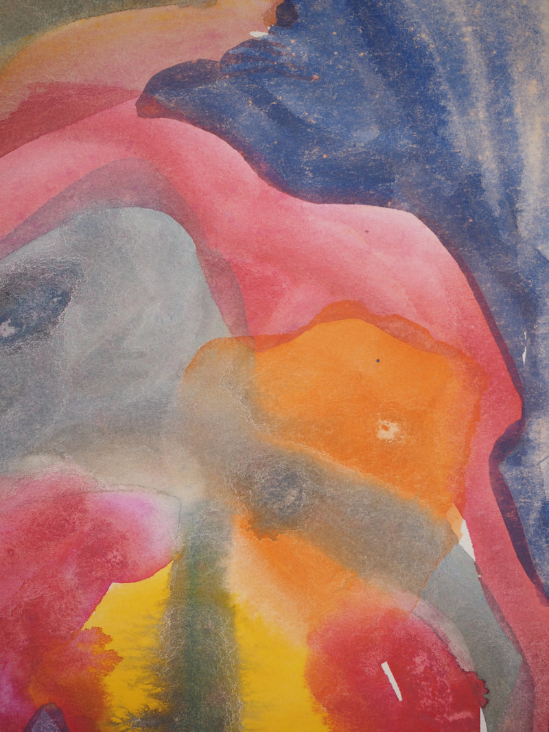 Jeanne MODIGLIANI : Entrelacs de couleurs, Aquarelle originale (photo de détail 3) - Crédit photo : Galerie Art.Paris