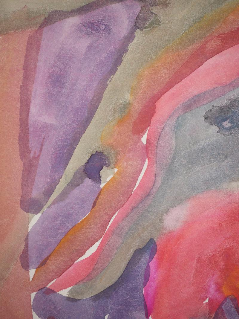 Jeanne MODIGLIANI : Entrelacs de couleurs, Aquarelle originale (photo de détail 5) - Crédit photo : Galerie Art.Paris