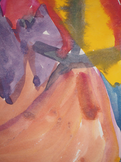 Jeanne MODIGLIANI : Entrelacs de couleurs, Aquarelle originale (photo de détail 6) - Crédit photo : Galerie Art.Paris