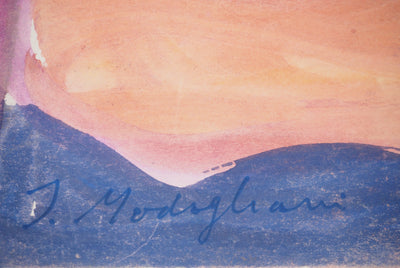 Jeanne MODIGLIANI : Entrelacs de couleurs, Aquarelle originale (photo de détail 2) - Crédit photo : Galerie Art.Paris