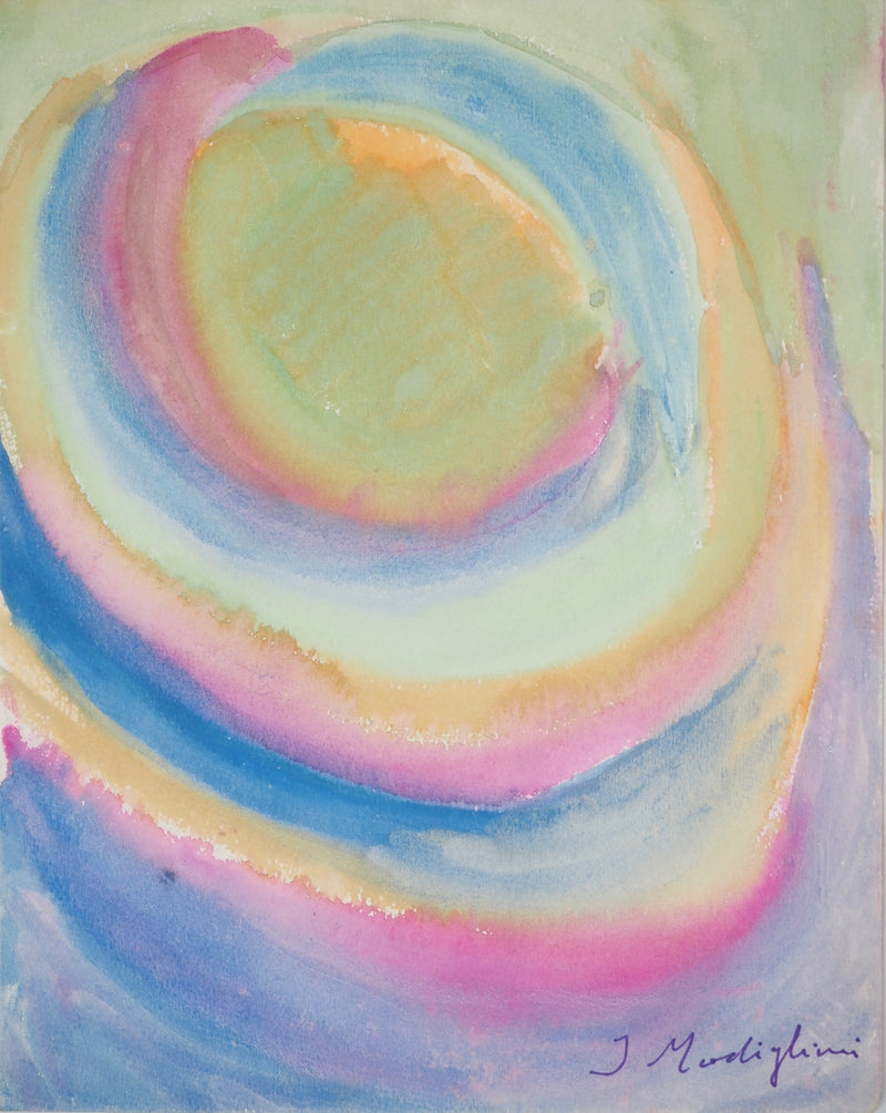 Jeanne MODIGLIANI : Au fond du rêve, Aquarelle originale (vue générale) - Crédit photo : Galerie Art.Paris