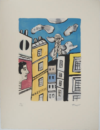 Fernand LEGER : La Tour Eiffel, Lithographie originale (vue générale) - Crédit photo : Galerie Art.Paris