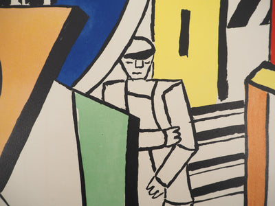 Fernand LEGER : Promeneur en ville, Lithographie originale (photo de détail 5) - Crédit photo : Galerie Art.Paris