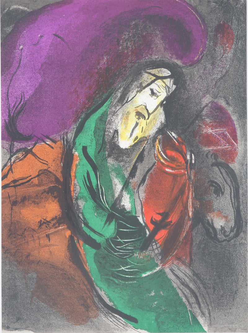 Marc CHAGALL : Le prophète Jérémi, Lithographie originale (vue générale) - Crédit photo : Galerie Art.Paris