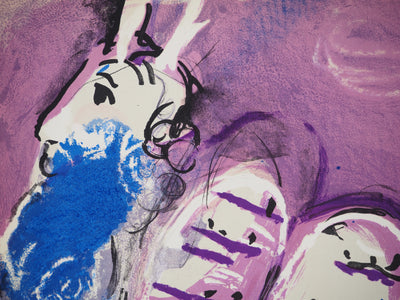 Marc CHAGALL : Moises et les dix commandement, Lithographie originale (photo de détail 3) - Crédit photo : Galerie Art.Paris