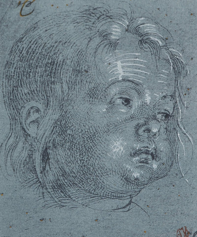 Albrecht DÜRER: Child in profile, Lithograph and stencil signed