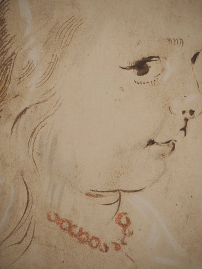 Pierre-Paul RUBENS : Jeune-fille au collier, Lithographie originale (photo de détail 4) - Crédit photo : Galerie Art.Paris
