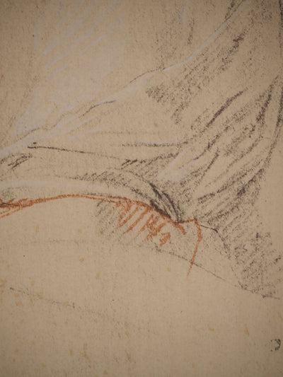 Cornelis DE VOS: Schlafendes Kind, Lithografie und Schablone
