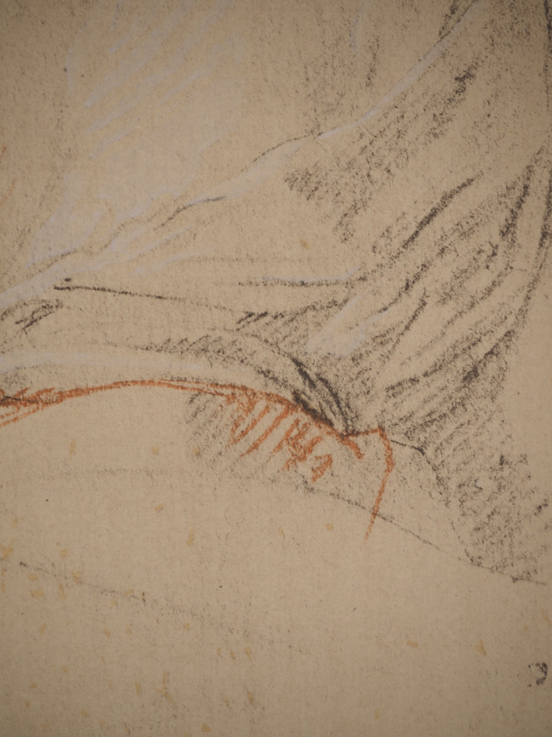 Cornelis DE VOS: Schlafendes Kind, Lithografie und Schablone