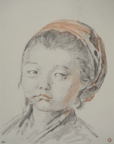 Jean-Baptiste LEPRINCE : Petite-fille russe, Lithographie originale (vue générale) - Crédit photo : Galerie Art.Paris