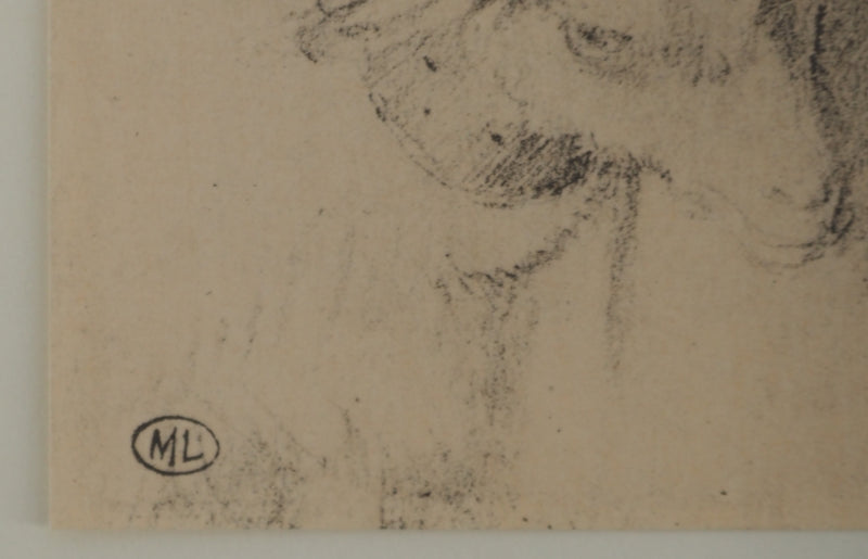 Jean-Auguste-Dominique INGRES : Enfant à la chèvre, Lithographie originale (photo de détail 5) - Crédit photo : Galerie Art.Paris