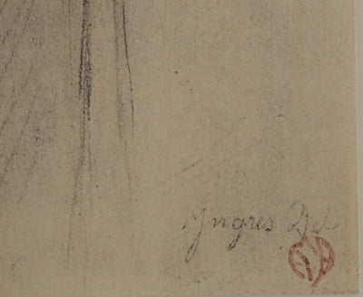 Jean-Auguste-Dominique INGRES : Enfant à la chèvre, Lithographie originale (photo de détail 6) - Crédit photo : Galerie Art.Paris