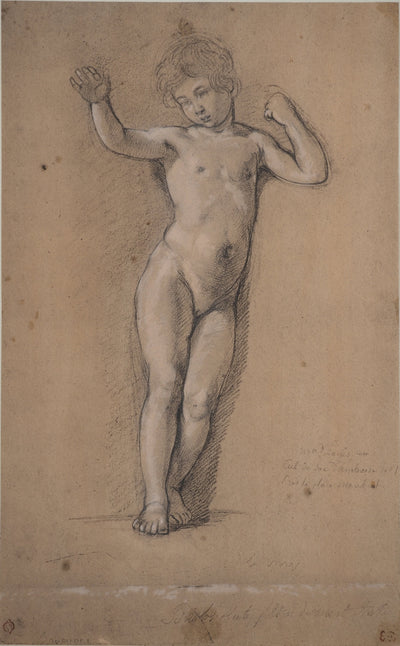 Eugène DELACROIX : Étude d'enfant, Lithographie originale (photo de détail 2) - Crédit photo : Galerie Art.Paris