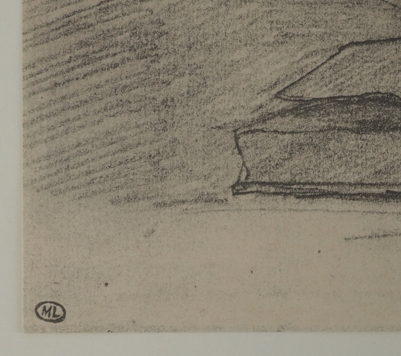 Gustave COURBET : Jeune fille endormie, Lithographie originale (photo de détail 5) - Crédit photo : Galerie Art.Paris