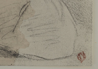 Gustave COURBET : Jeune fille endormie, Lithographie originale (photo de détail 6) - Crédit photo : Galerie Art.Paris