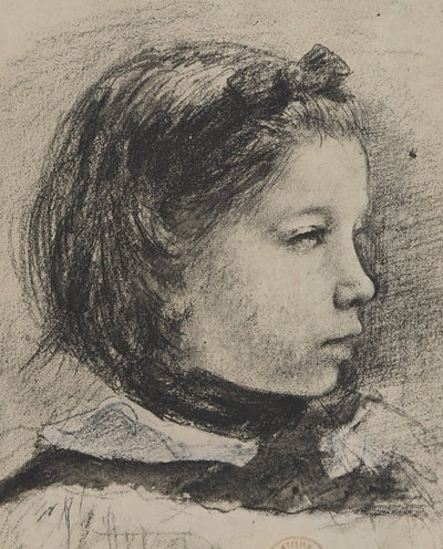 Edgar DEGAS : Petite fille attentive, Lithographie originale (photo de détail 2) - Crédit photo : Galerie Art.Paris