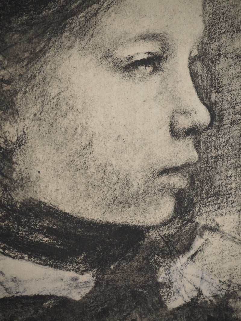 Edgar DEGAS : Petite fille attentive, Lithographie originale (photo de détail 4) - Crédit photo : Galerie Art.Paris