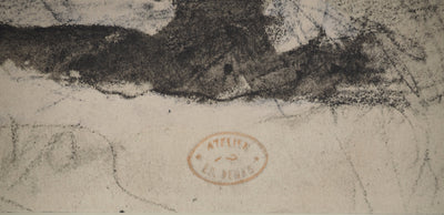 Edgar DEGAS : Petite fille attentive, Lithographie originale (photo de détail 6) - Crédit photo : Galerie Art.Paris