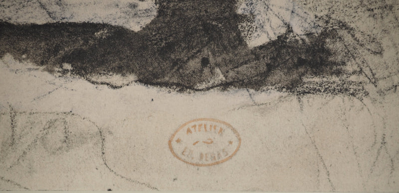 Edgar DEGAS : Petite fille attentive, Lithographie originale (photo de détail 6) - Crédit photo : Galerie Art.Paris