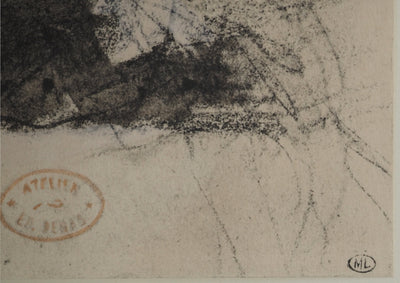 Edgar DEGAS : Petite fille attentive, Lithographie originale (photo de détail 7) - Crédit photo : Galerie Art.Paris