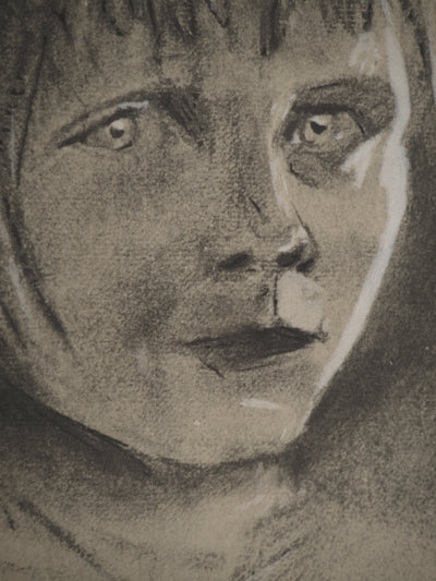 Sonia DELAUNAY : Portrait de petite fille, Lithographie originale (photo de détail 3) - Crédit photo : Galerie Art.Paris