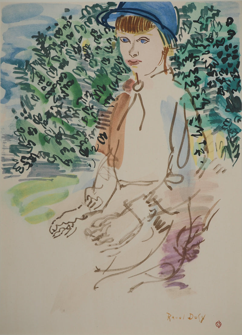 Raoul DUFY : Petite fille à cheval, Lithographie originale (photo de détail 3) - Crédit photo : Galerie Art.Paris