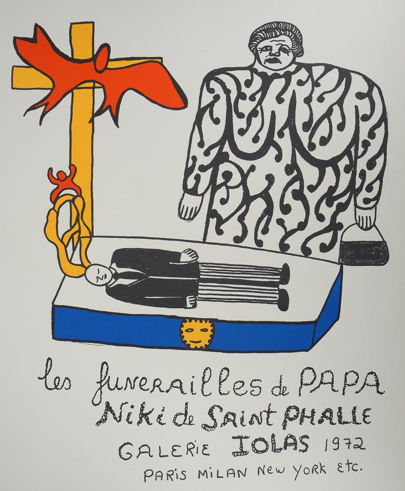Niki de SAINT PHALLE : Les funérailles de papa, Lithographie originale signée
