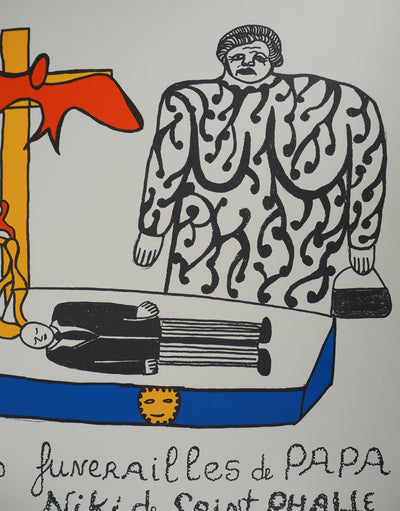 Niki de SAINT PHALLE : Les funérailles de papa, Lithographie originale signée