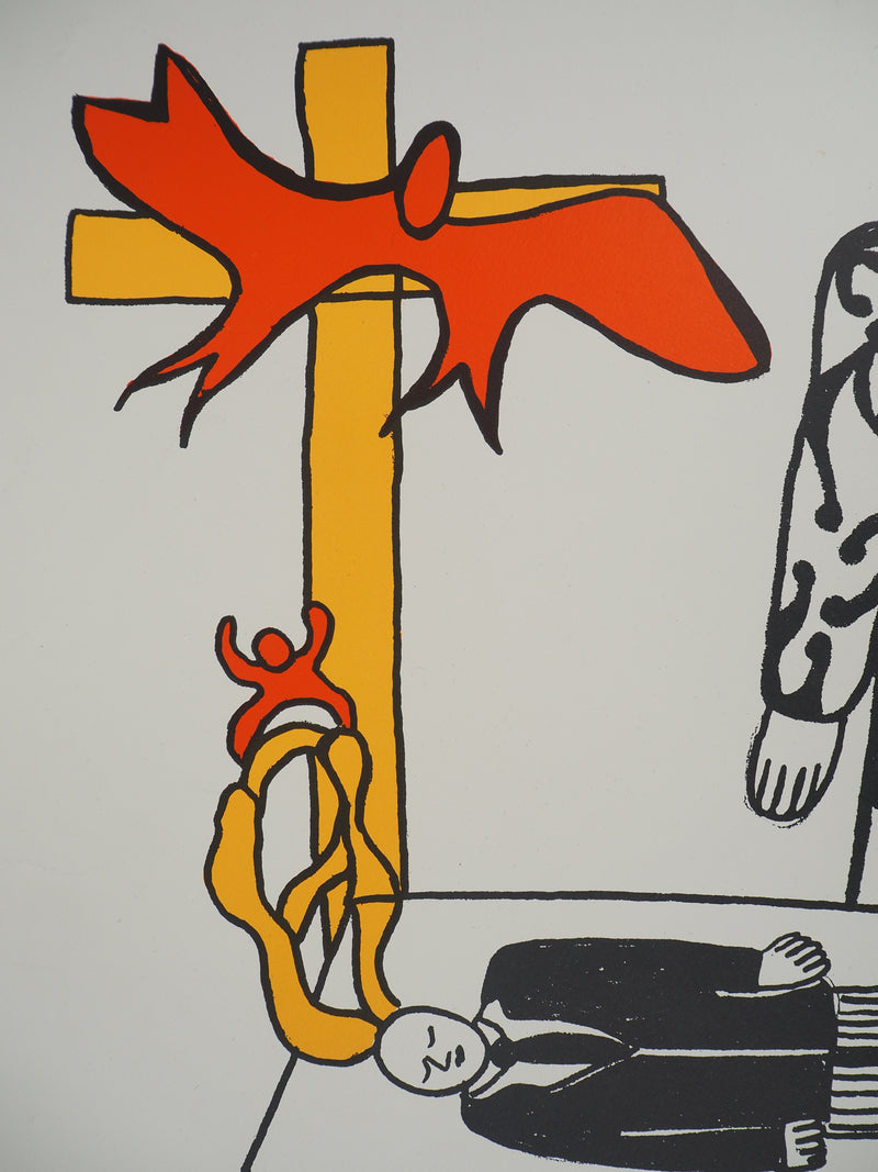 Niki de SAINT PHALLE : Les funérailles de papa, Lithographie originale signée