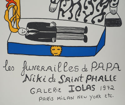 Niki de SAINT PHALLE : Les funérailles de papa, Lithographie originale signée