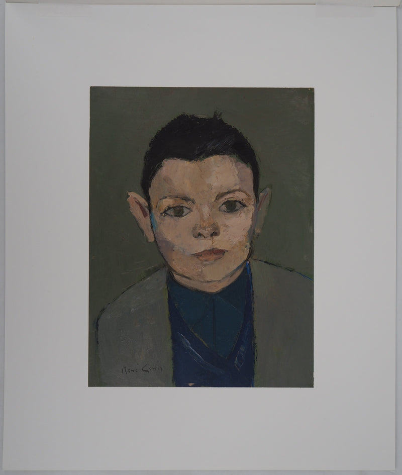 René GENIS : Portrait de Silvain Joubert, Dessin original signé