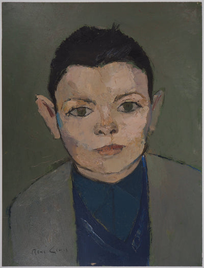 René GENIS : Portrait de Silvain Joubert, Dessin original signé