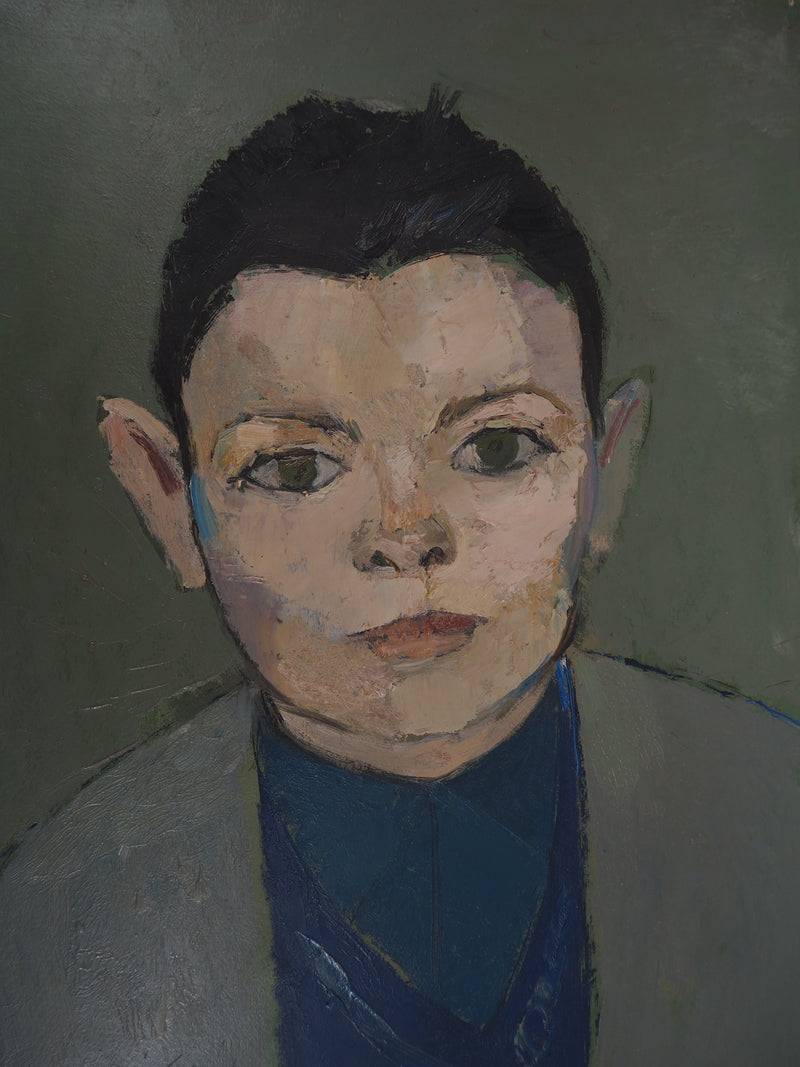 René GENIS : Portrait de Silvain Joubert, Dessin original signé