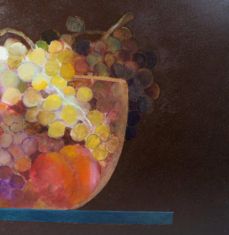 Pierre GARCIA-FONS : Fruits et miroir, Huile sur toile signée