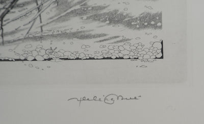 Hélène NUE : Vent, Gravure originale (photo de détail 2) - Crédit photo : Galerie Art.Paris
