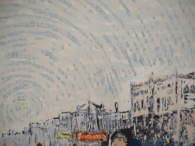 Georges ROUDNEFF : Le centre-ville, Gravure sur bois originale (photo de détail 4) - Crédit photo : Galerie Art.Paris