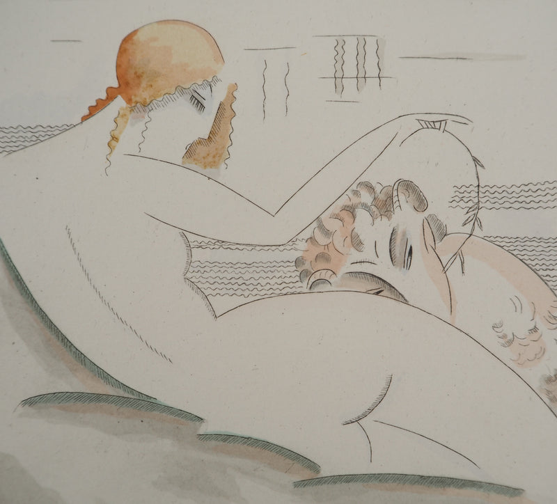 Gustave BUCHET : Les baigneuses antiques, Gravure originale (photo de détail 4) - Crédit photo : Galerie Art.Paris